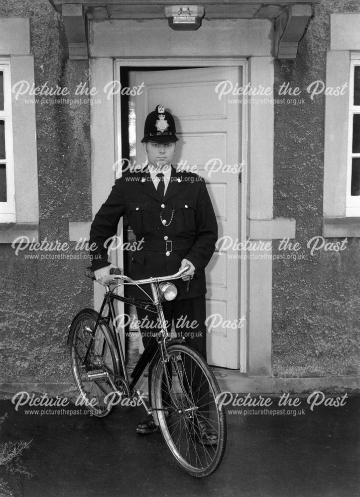 PC on duty with bicycle