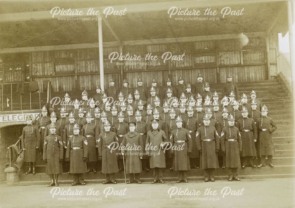 Derby Borough and Constabulary Police in Stadium, Derby, c 1900 -1915