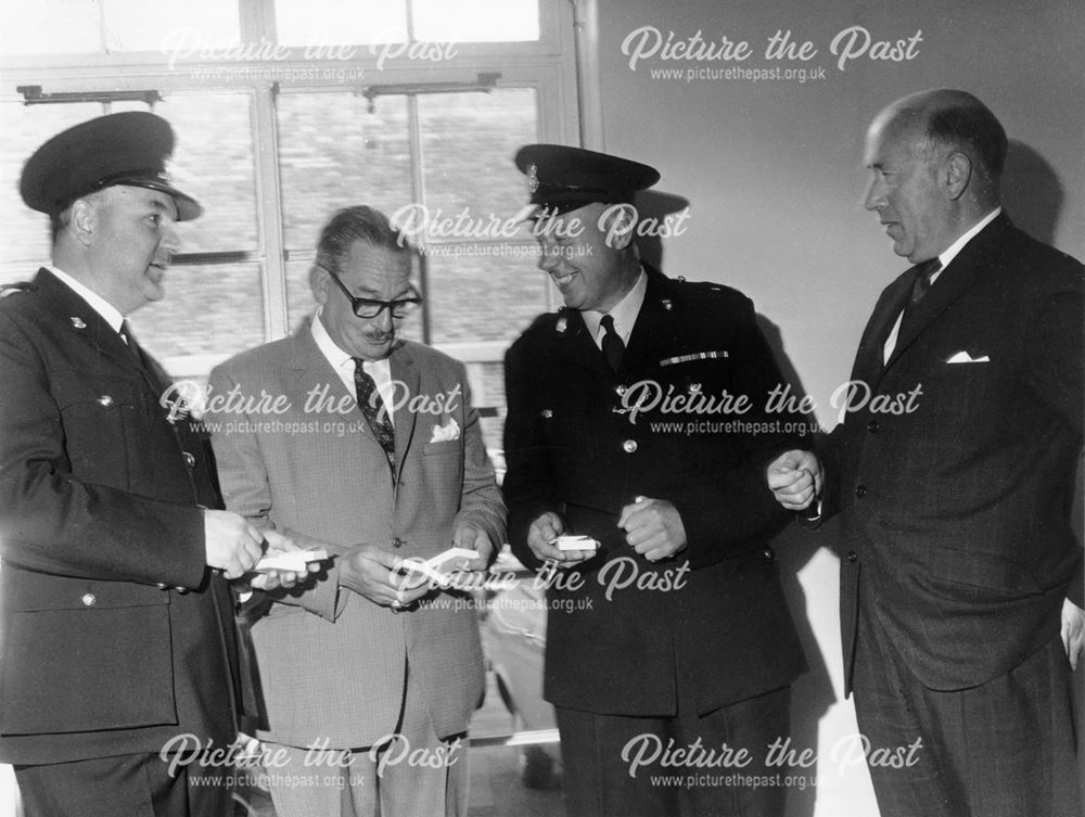 G. T. Kentesber Recieving Long Service Medal, Wakefield, Yorkshire, 1969