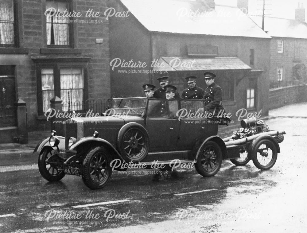 Police Fire Crew,1930's. Possibly Chesterfield Borough Police.