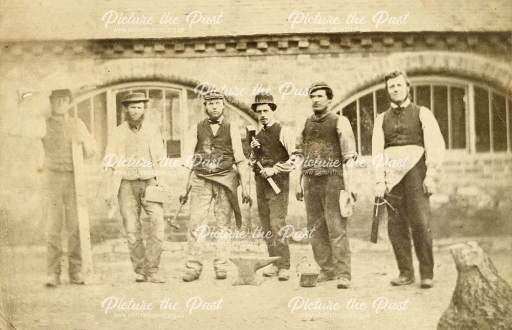Staff Members at Elvaston Castle, Elvaston, c 1865