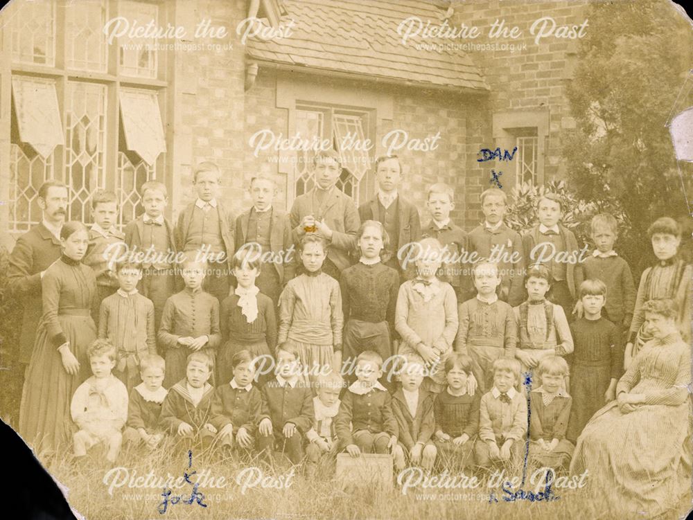 Turnley Family Children at Elvaston School House, Elvaston, c 1890