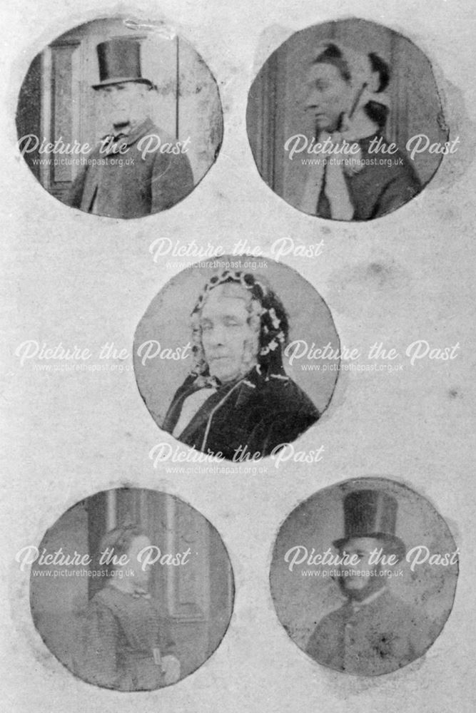 Composite of Miniature Portraits Including William Coxon, c 1880s ?