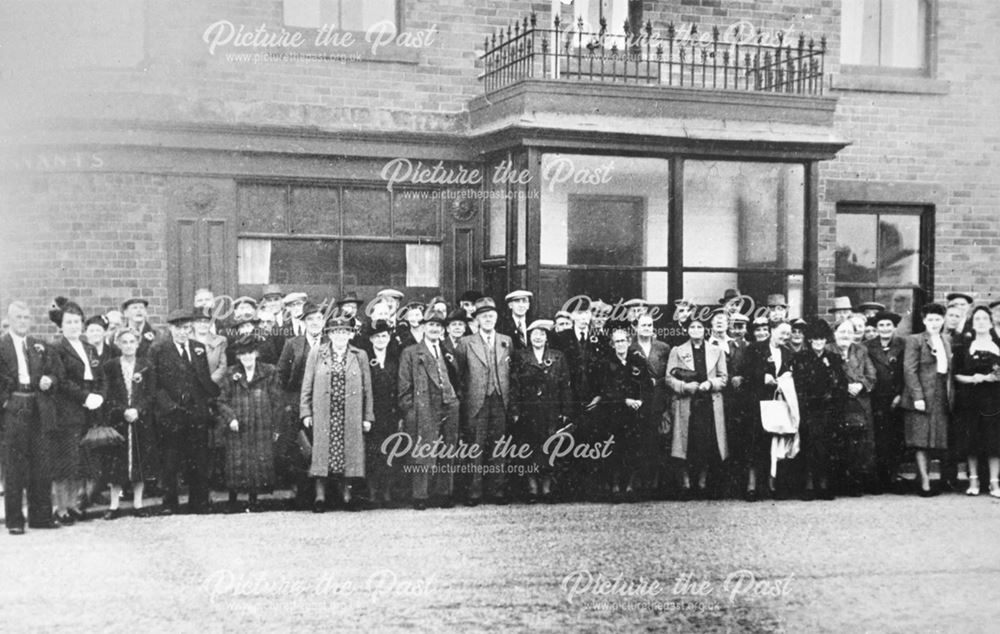 Residents of Hillstown outside the West View Hotel