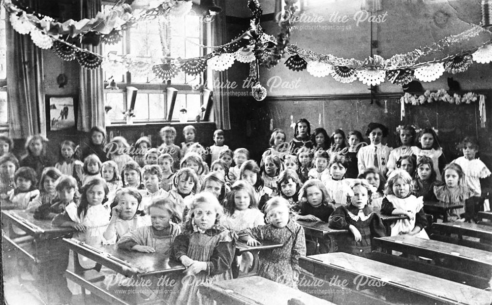 Model Village School Girls Class, Christmas 1917