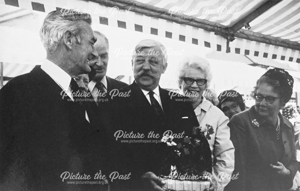 Opening ceremony for new market, Market Place, Bolsover, 1974