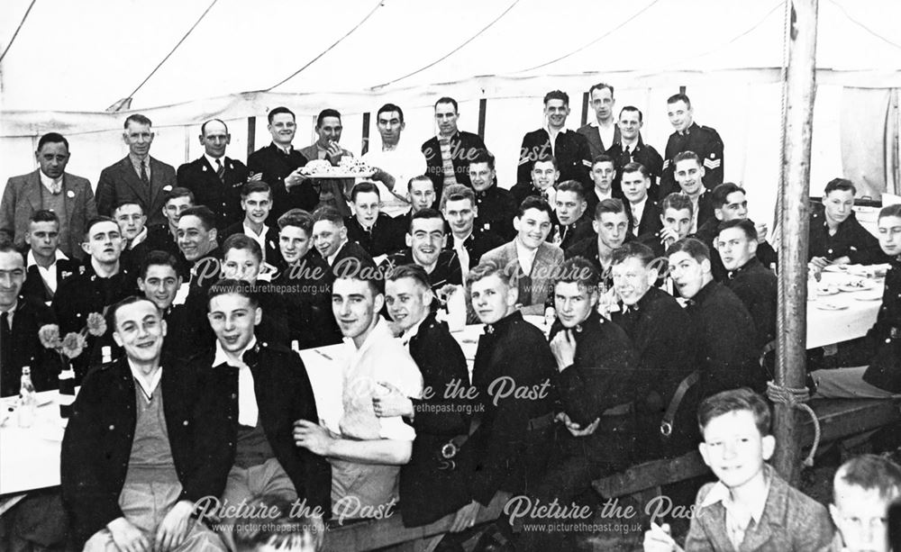 Creswell Boys Brigade at camp, 1936