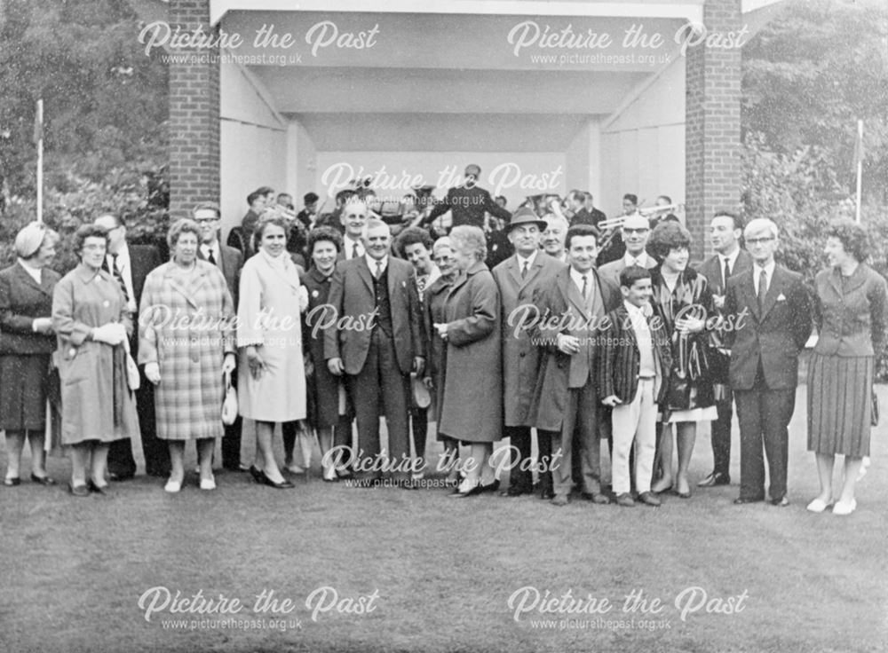 Group in front of Bolsover Bandstand, Sherwood Lodge