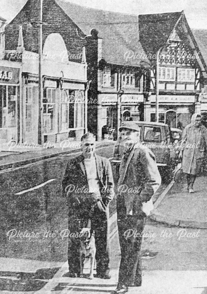 Two men and a dog, Main Street, Shirebrook