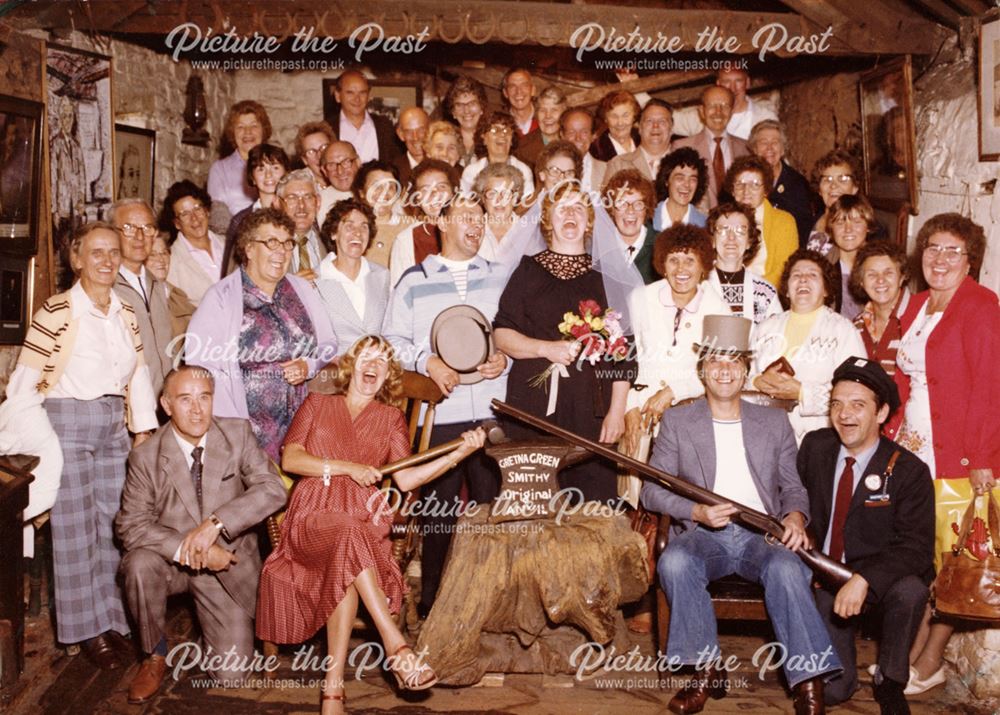 Shotgun wedding of Shirebrook Couple, Gretna Green, Scotland, 1978