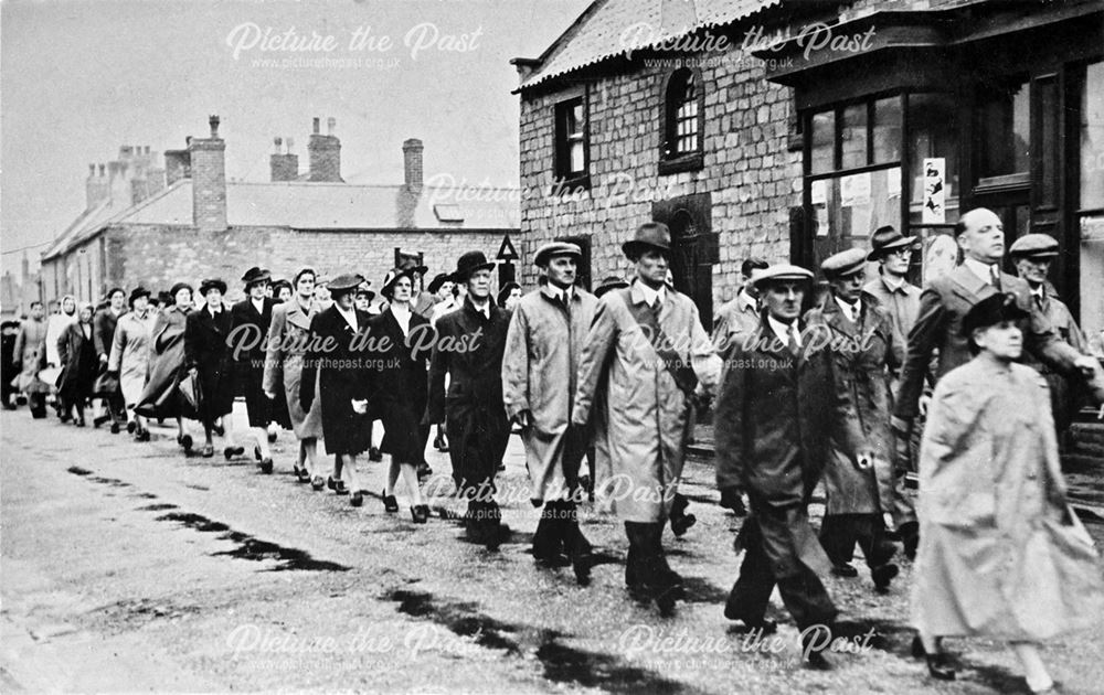 British Legion Ladies Section march, Bolsover, 1945 ?