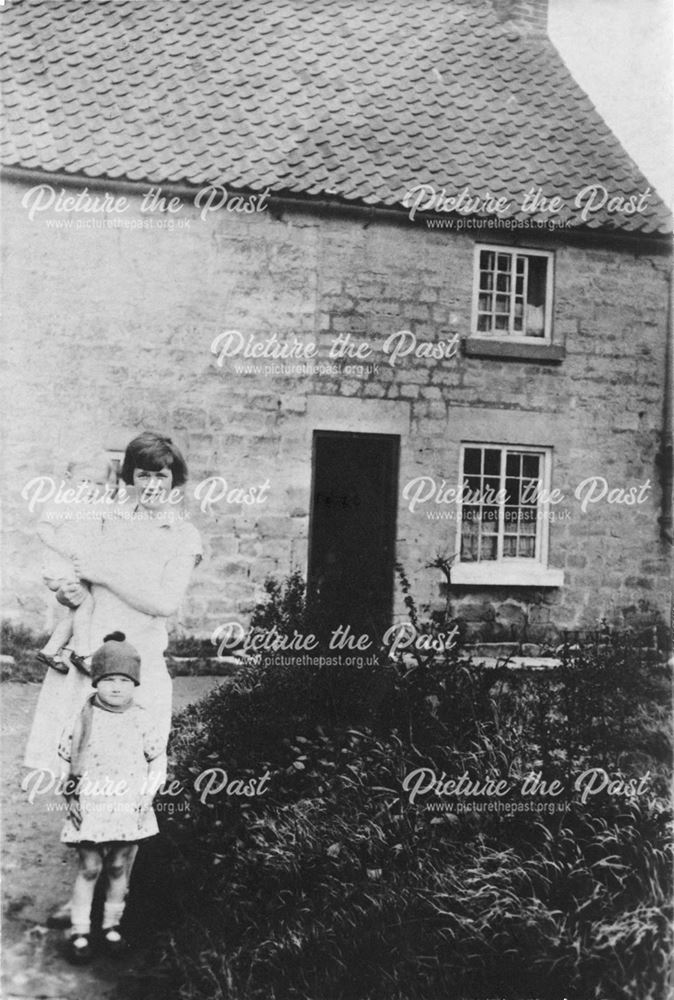 Unidentified Lady with Children, Whitwell, c 1960