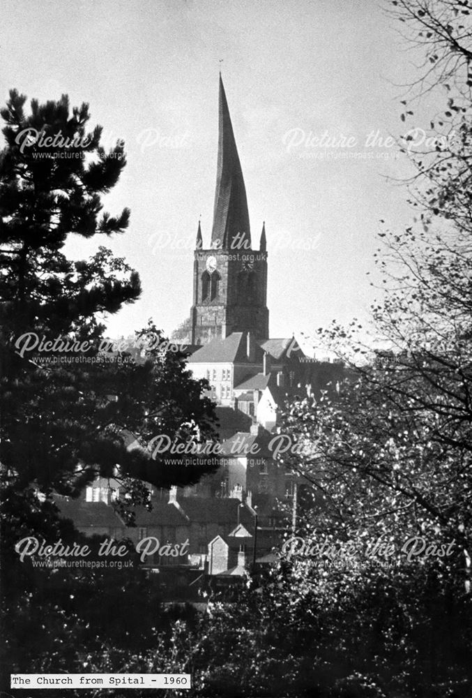 Chesterfield Parish Church from Spital 1960