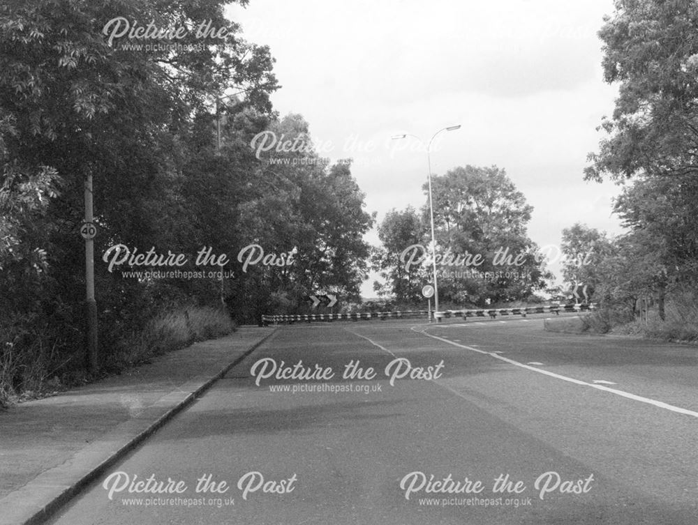 Sharp bend over railway bridge, Brimington Road