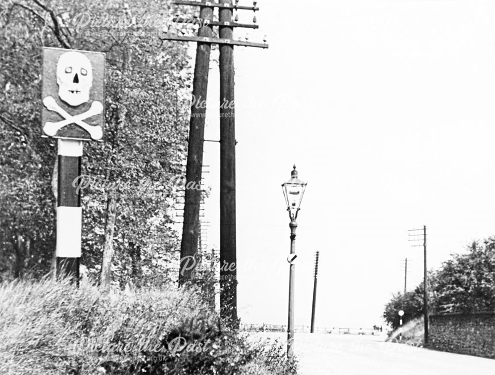 Sharp bend over railway bridge, Brimington Road