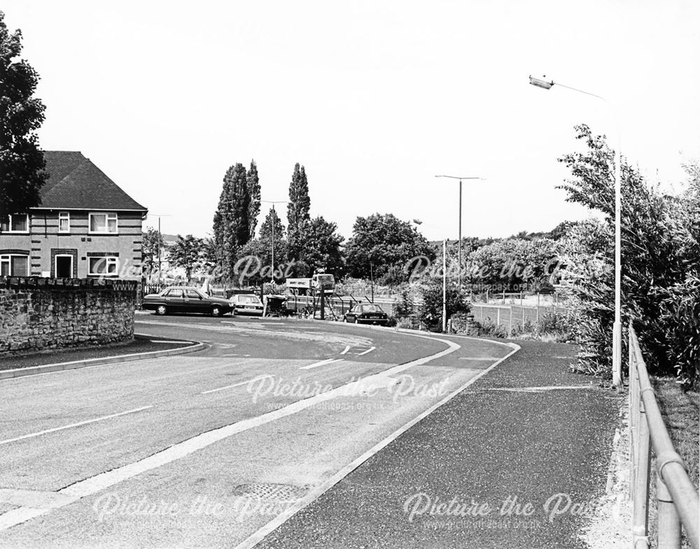 Canal Wharf leading to Hazelhurst Lane, 1989