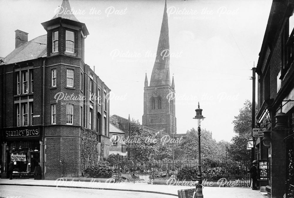 The Parish Church seen from the junction of Burlington Street and Stephenson Place