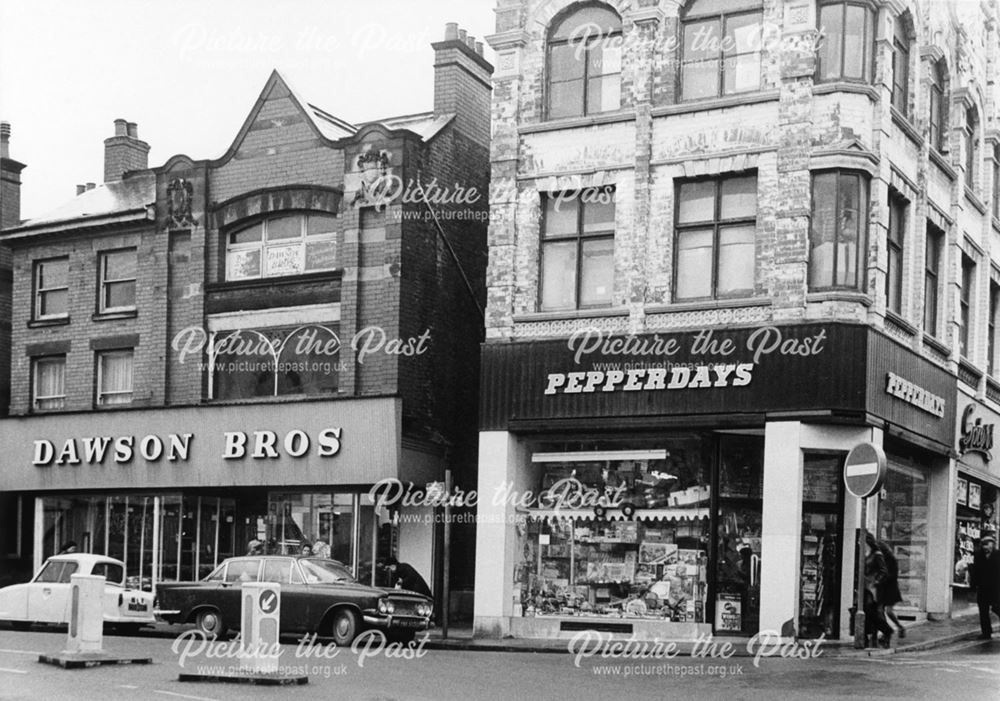 Central Pavement - Packers Row, Chesterfield, 1974