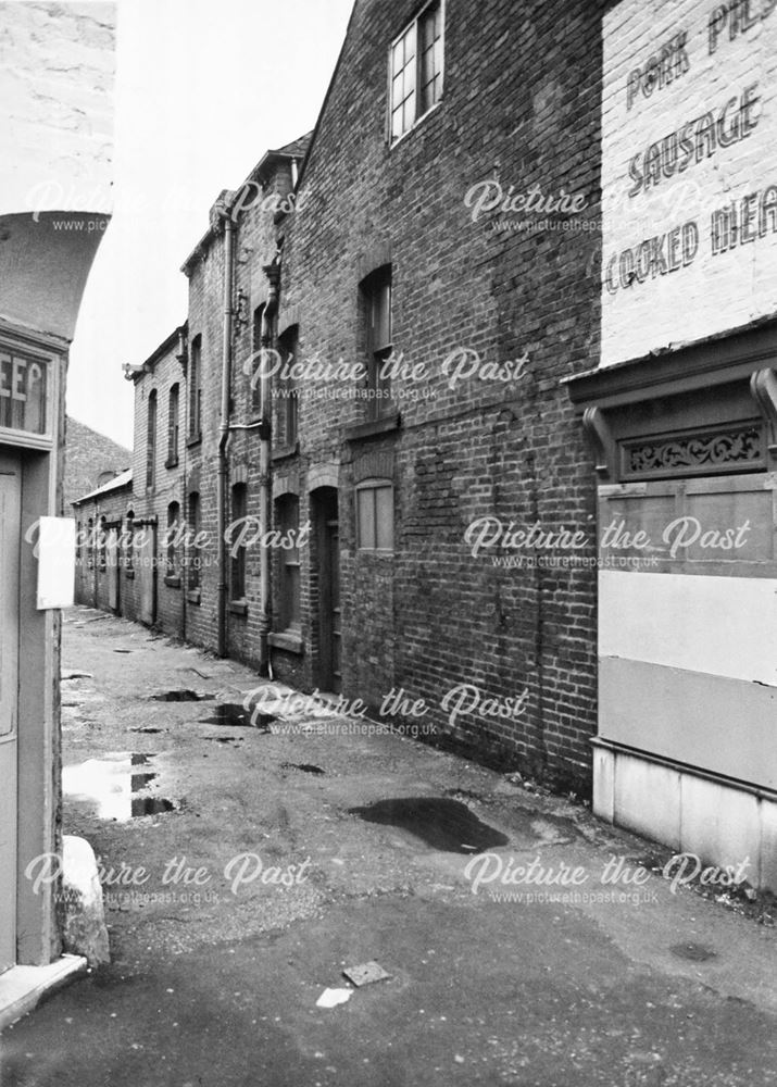 Colledge's butchers shop, 21, Beetwell Street before demolition