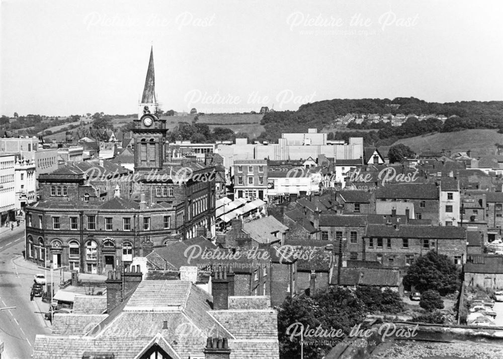 View over the Market Hall from the top of Chetwynd House