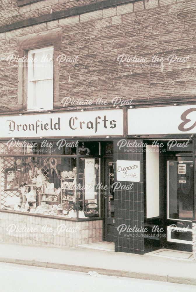 Shops on the High Street, Dronfield, 1970s