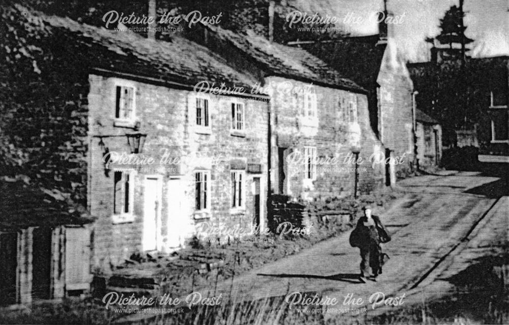 Cottages at the top of Farwater Lane, Dronfield, 1930s