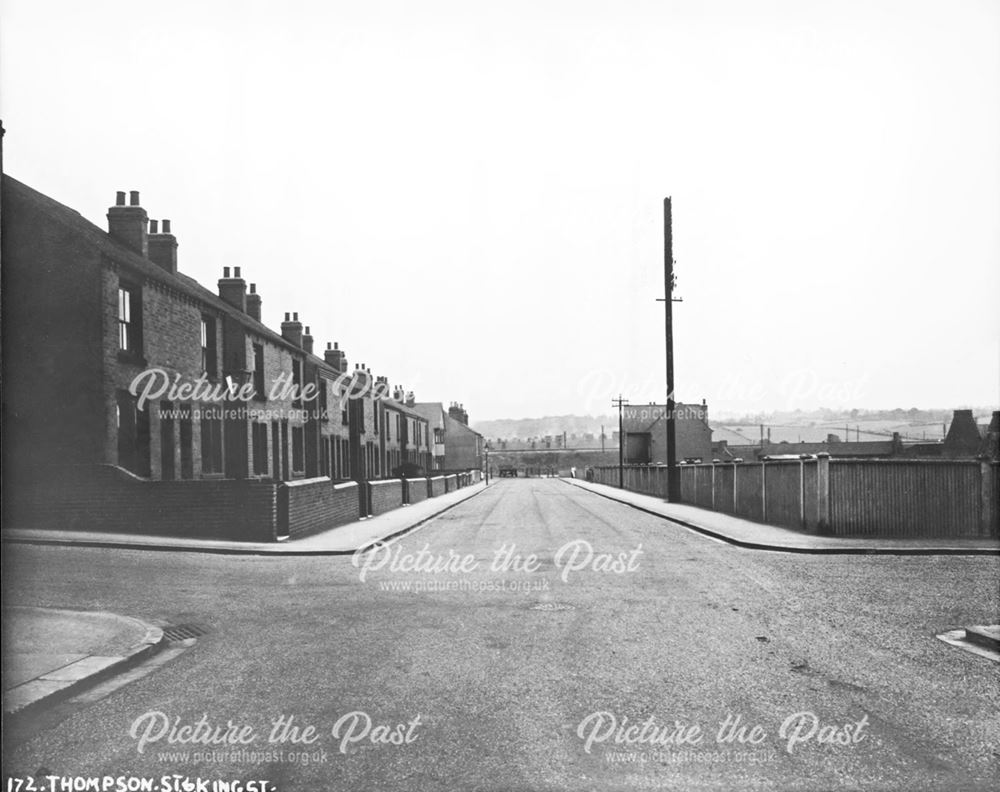 King Street North - Thompson Street, Whittington Moor, Chesterfield, c 1930s