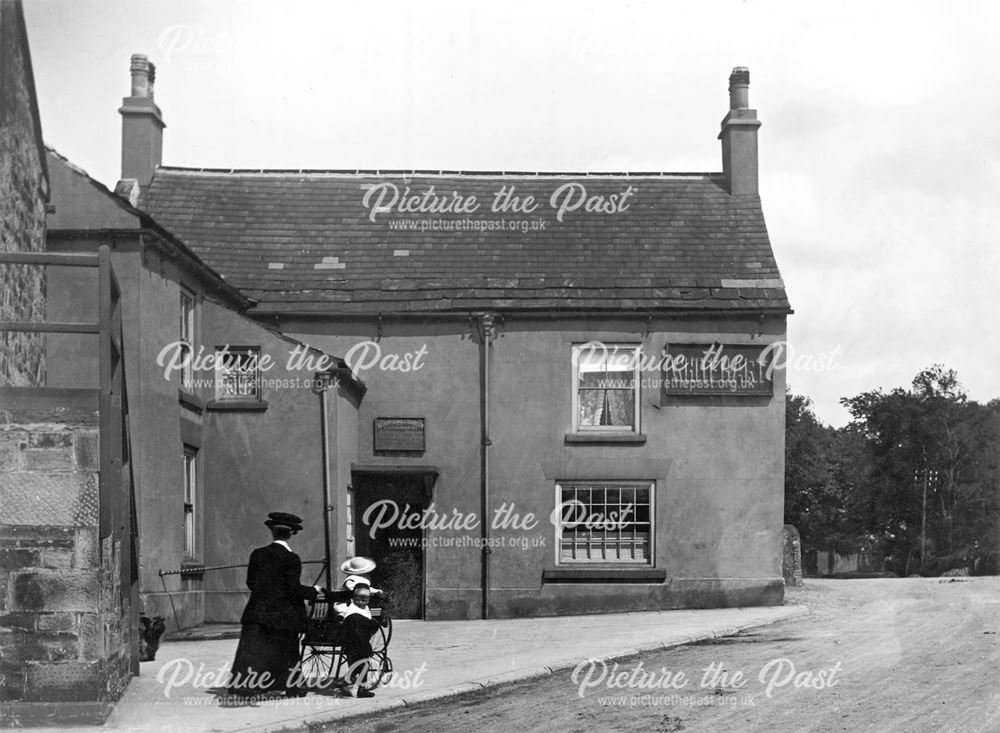The White Hart public house, Top Road, Calow, 1909