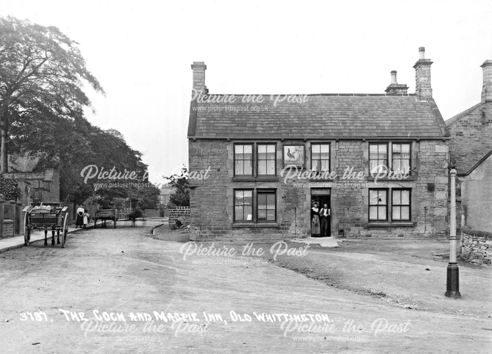 Cock and Magpie Inn, High Street, Old Whittington, Chesterfield, c 1910