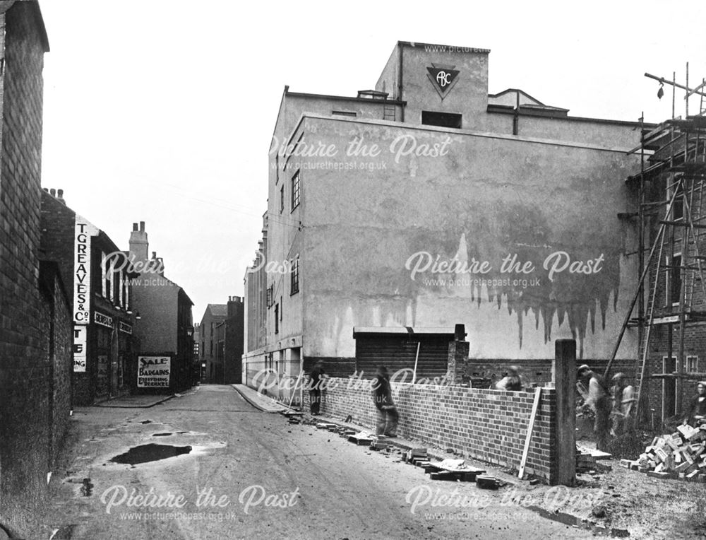 Construction of Regal Cinema, Broad Pavement, Chesterfield, c 1935