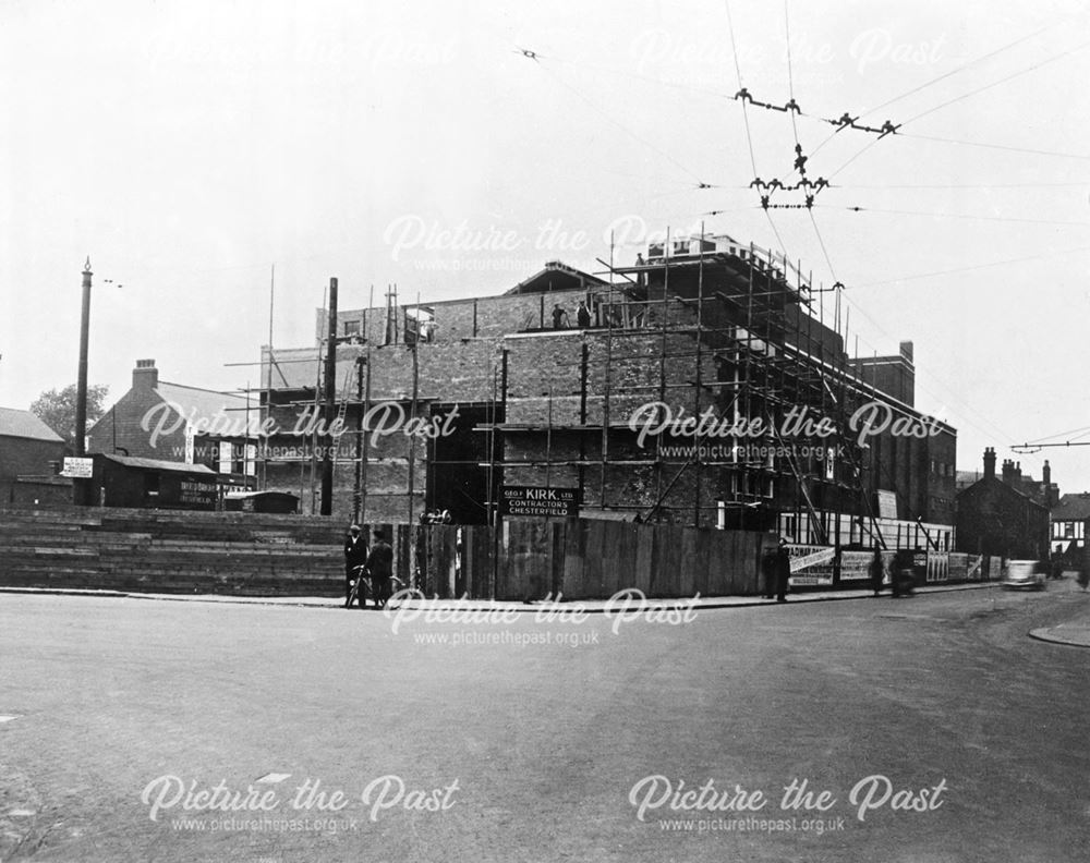 Cavendish Street- Construction of Regal Cinema, Chesterfield, c 1935