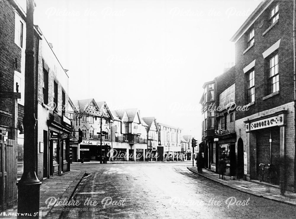 Holywell Street from Saltergate, Chesterfield, c 1940s