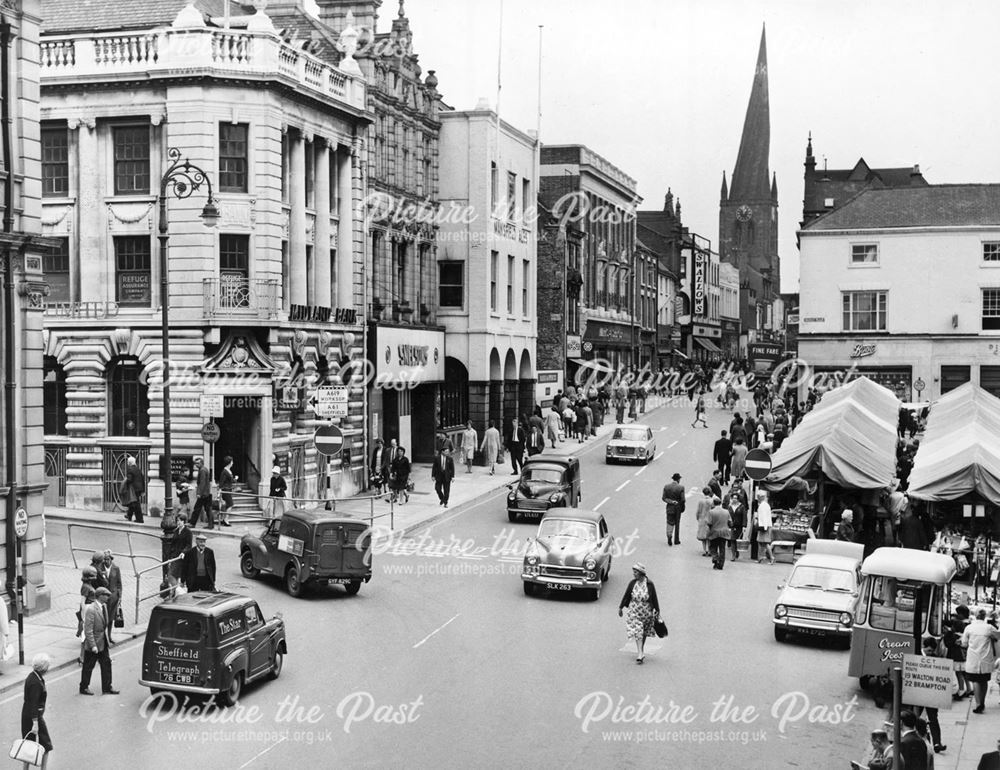 High Street / Market Place, Chesterfield, 1966