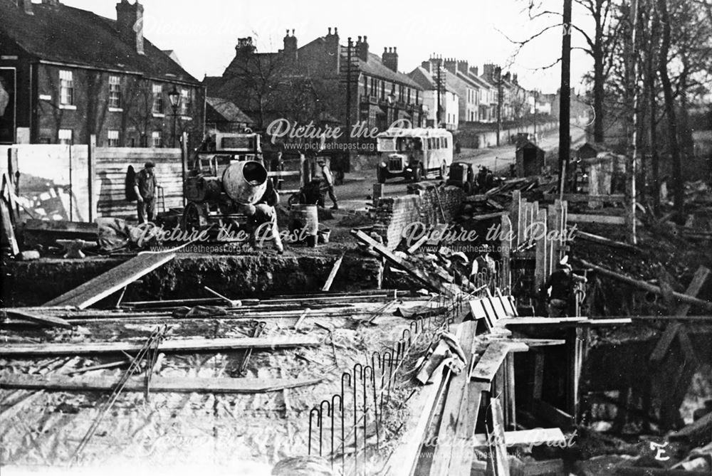 Horns Bridge Reconstruction, Hasland Road, Chesterfield, c 1930