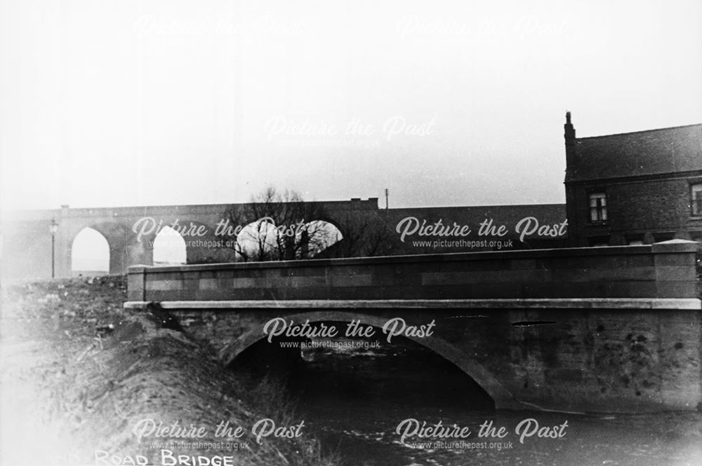 Bridge over River Rother at the junction of Hasland road and A617 slip road, Chesterfield, c 1930