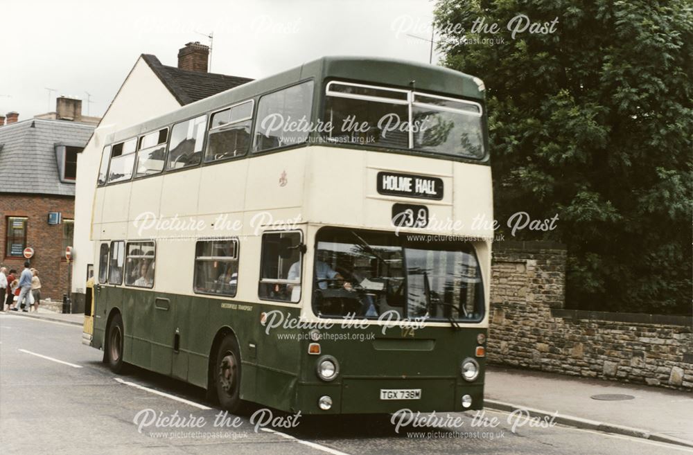 Chesterfield Transport Double Deck Bus No 174, Rose Hill, Chesterfield, 1988