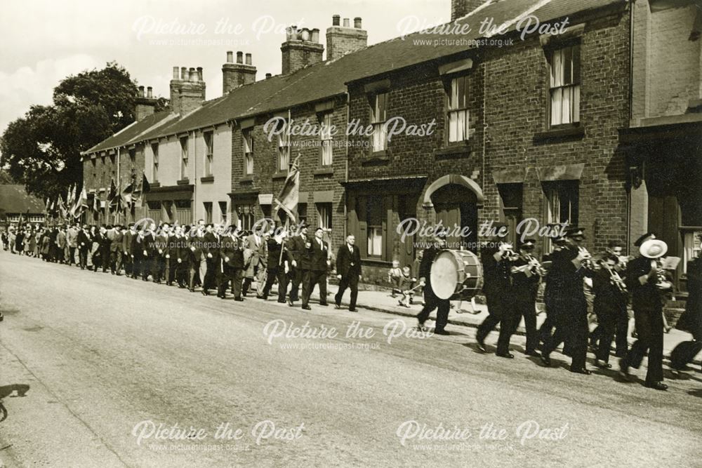 Royal British Legion Procession, Old Whittington, c 1950