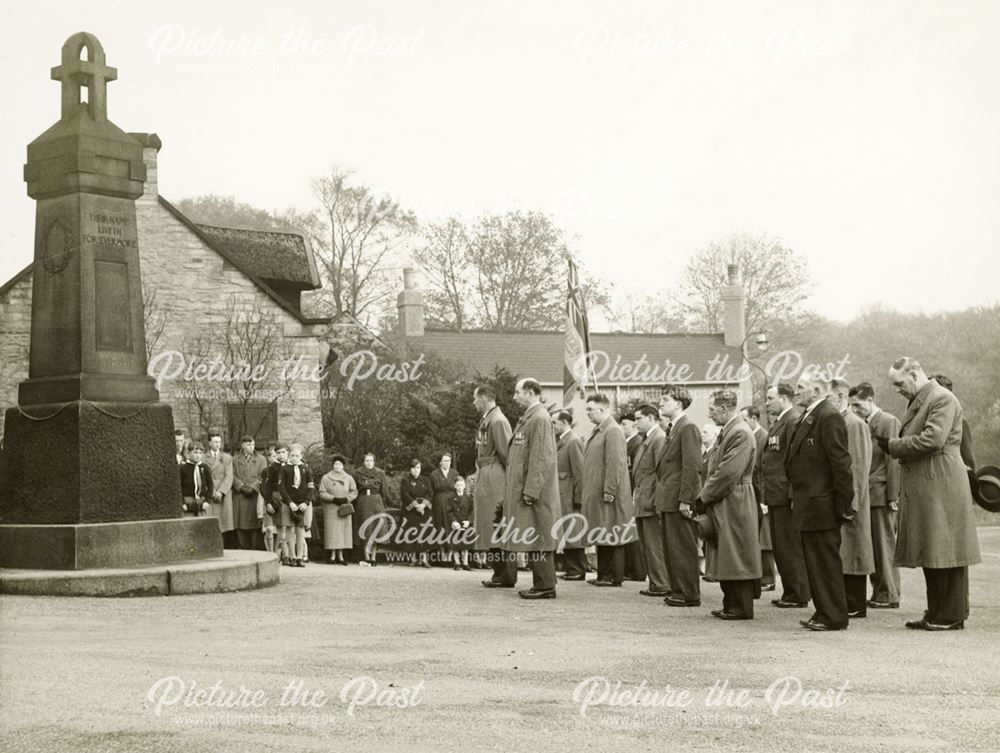 Remembrance Day, Old Whittington, c 1950