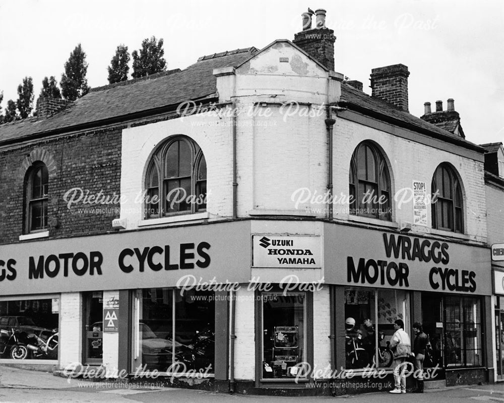 Wraggs Motorcycles, Avenue Road, Whittington Moor, Chesterfield, 1987