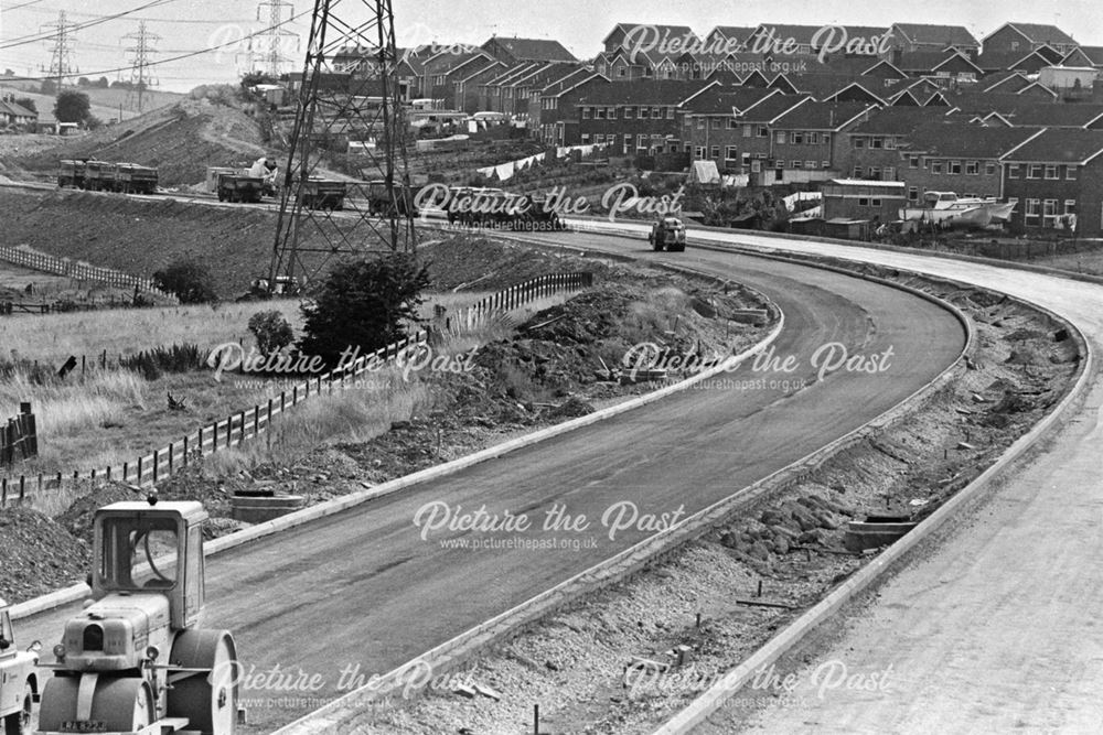 Hasland By-Pass Construction, Hasland Road, Chesterfield, 1977