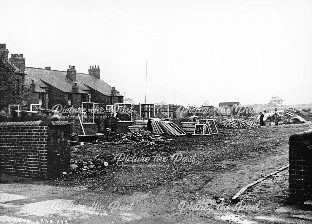 Construction of Housing on Calow Lane, Hasland, Chesterfield, c 1935