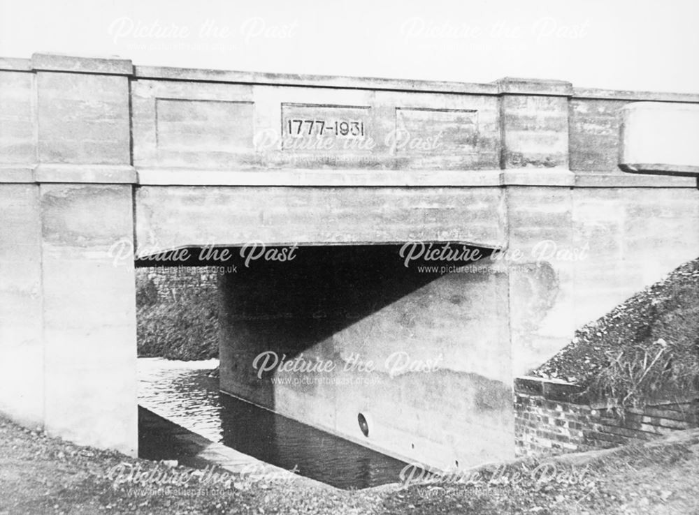 Lockoford Lane canal bridge after reconstruction, Tapton, Chesterfield, 1931
