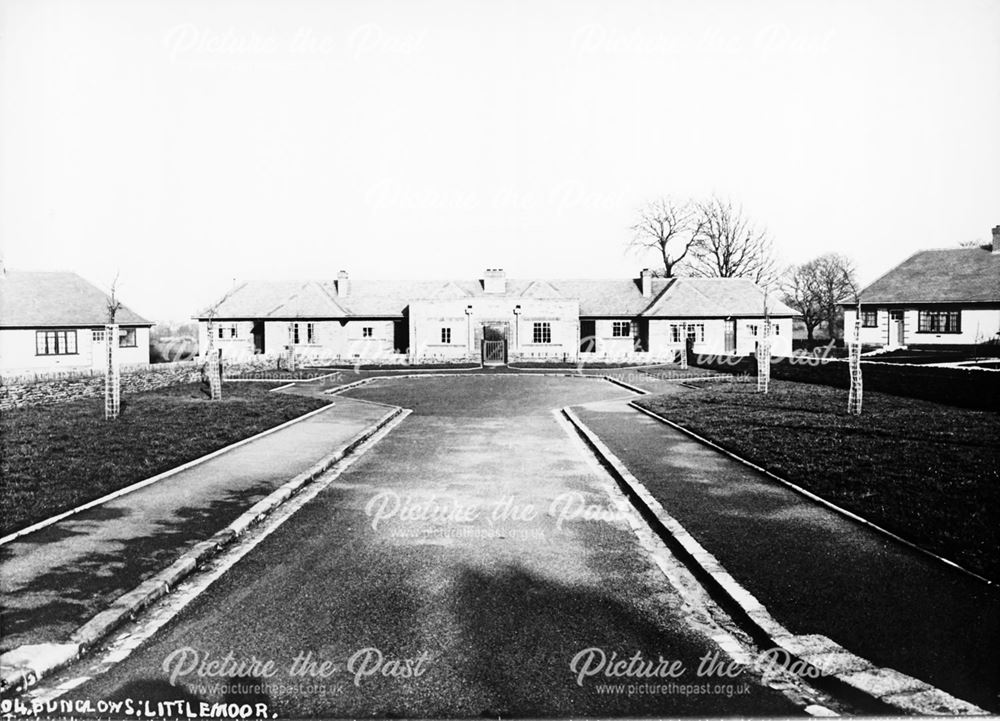 Corporation old people's bungalows, off Littlemoor Crescent, Newbold, Chesterfield, c 1930s