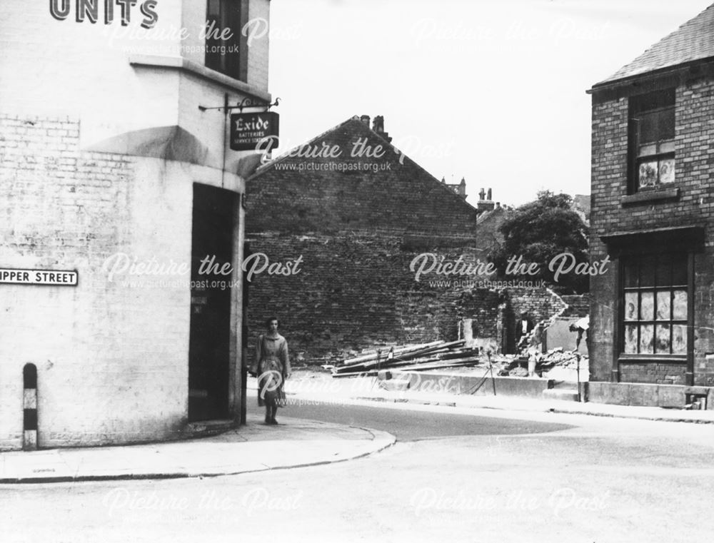 Demolition of 30/32 Beetwell Street, Chesterfield, 1956