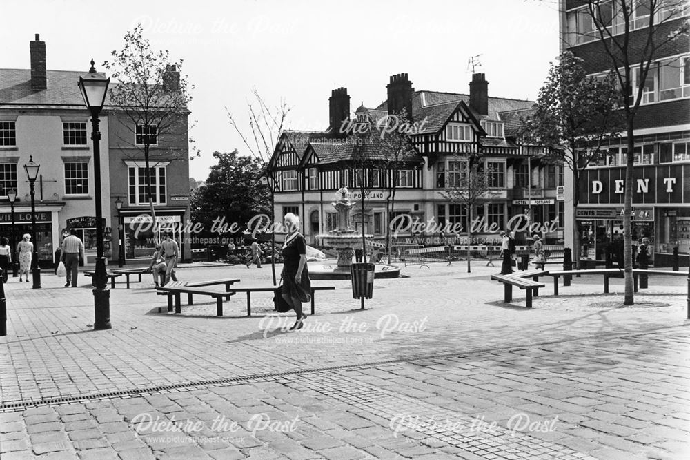 View South West from New Square, Chesterfield, 1982