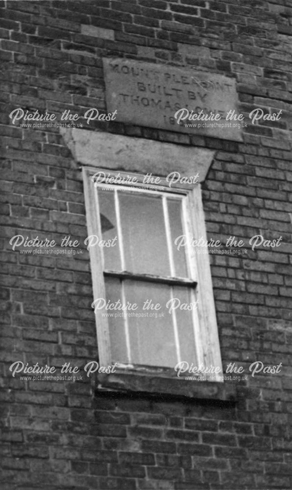 Date Stone, Mount Pleasant Cottages, Church Street North, Old Whittington, Chesterfield, 1971