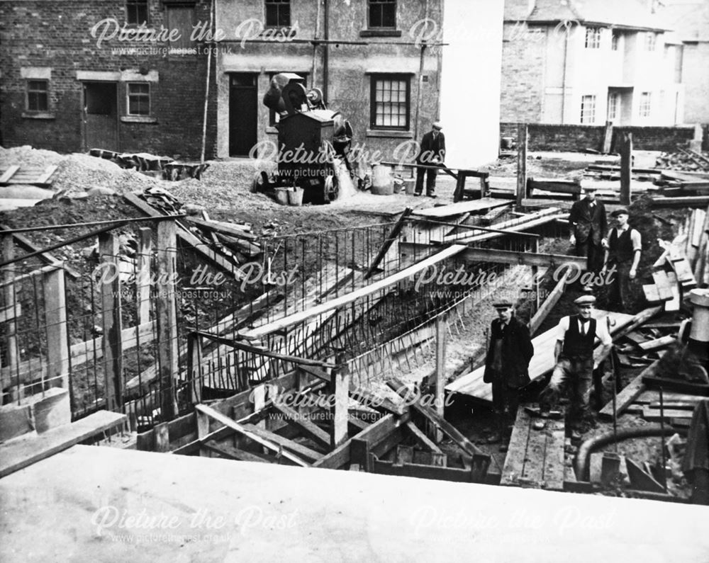 Construction of Culvert on Walton Road, Chesterfield, c 1930s