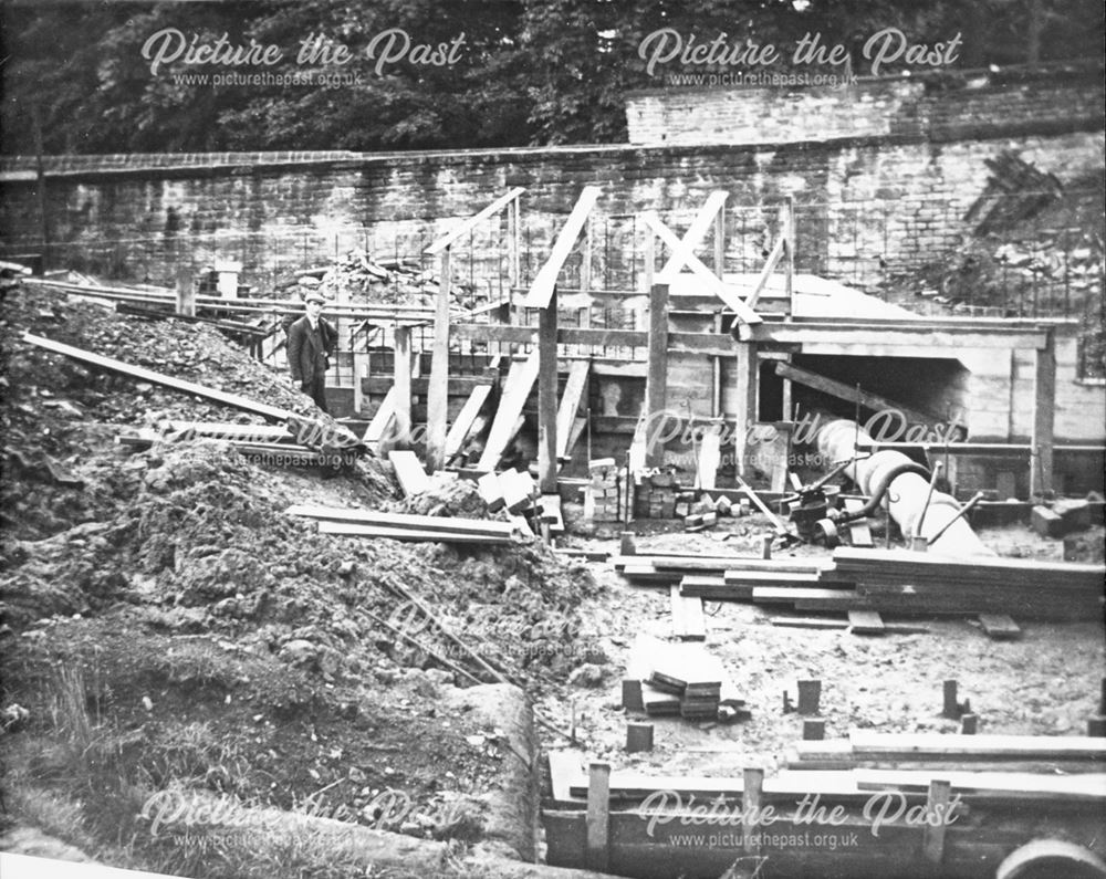 Construction of Culvert on Walton Road, Chesterfield, c 1930s