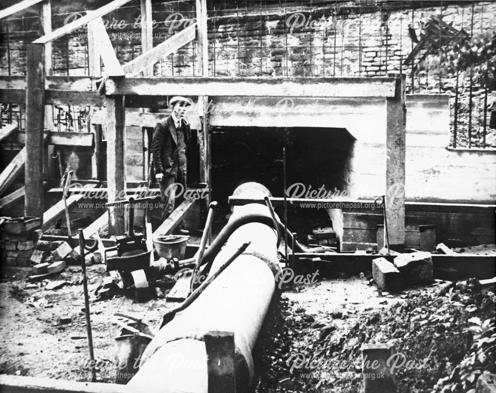 Construction of Culvert Under Walton Road, Chesterfield, c 1930s