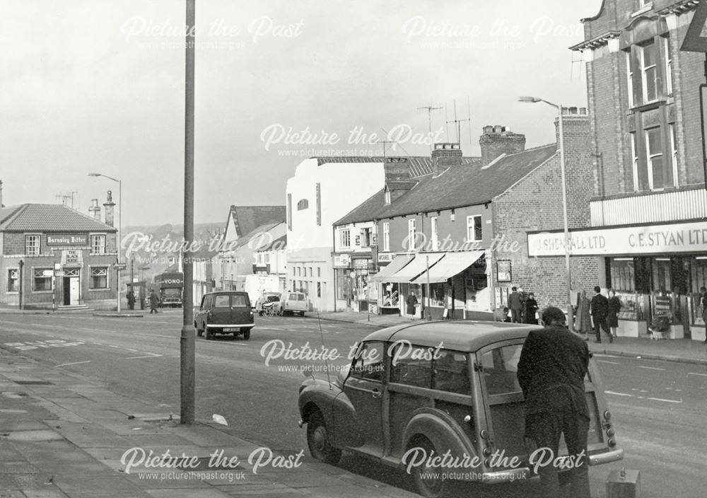 Sheffield Road Junction with Station Road, Whittington Moor, Chesterfield, 1967